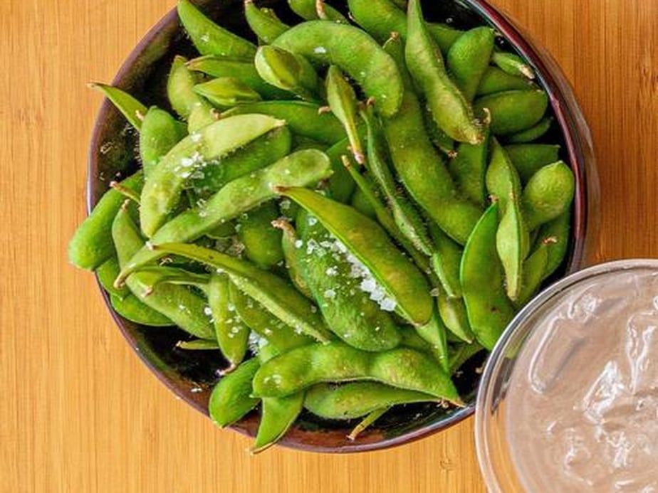 Edamame with sea salt